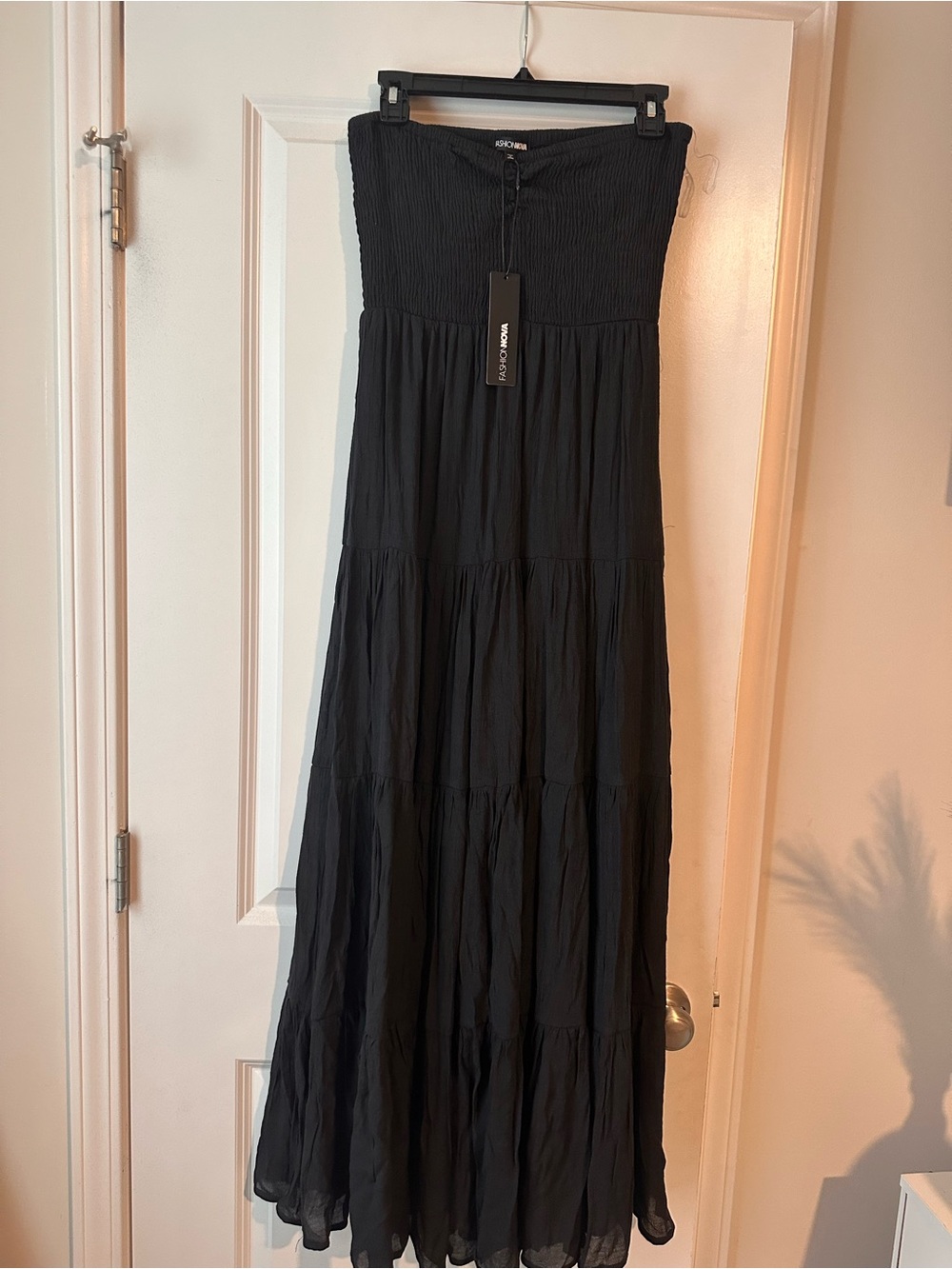 Fashion Nova Black Strapless Smocked Maxi Dress - Picture 2 of 3